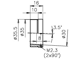 Reduzierring 35/30-3.5° 